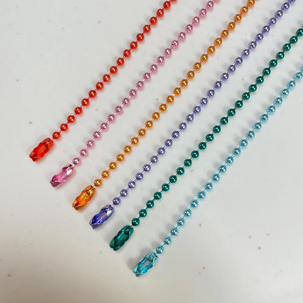 메탈 컬러 군번줄 볼체인 키링 악세사리 재료 부자재 diy 에어팟