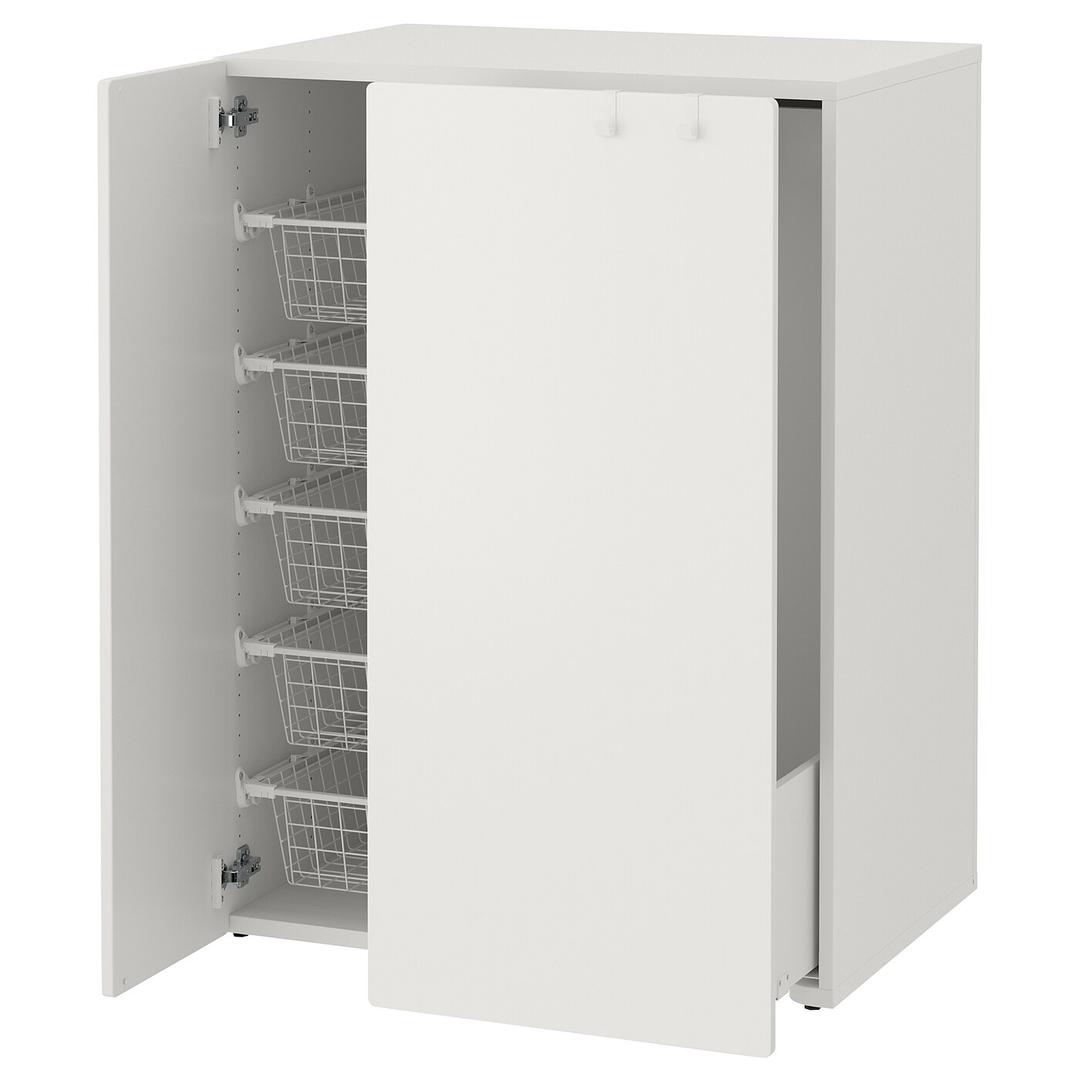 SMÅSTAD 스모스타드 옷장+인출식 유닛 - 화이트 80x57x108 cm