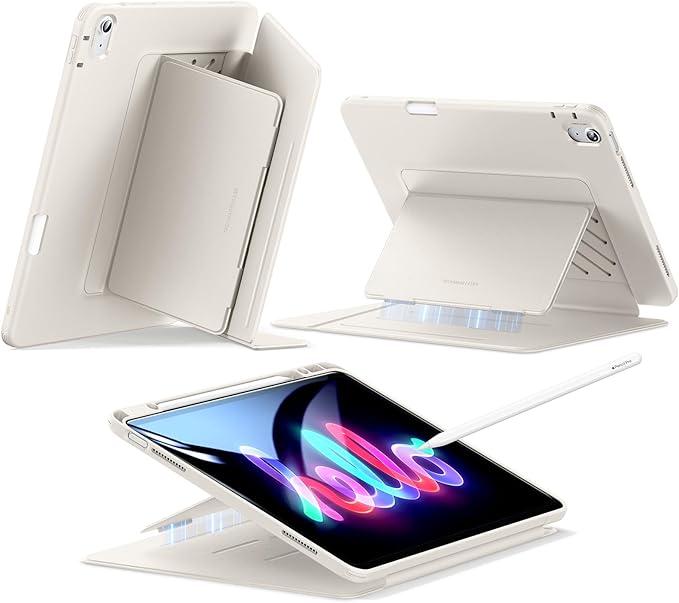 ESR for iPad Air 13 Inch Case M3/M2 (2025/2024), Vertical Stand Cover, Multi Stand Angles, Ultra-Stable Case for iPad Air 13 with Pencil Holder, Flip Series, Starlight