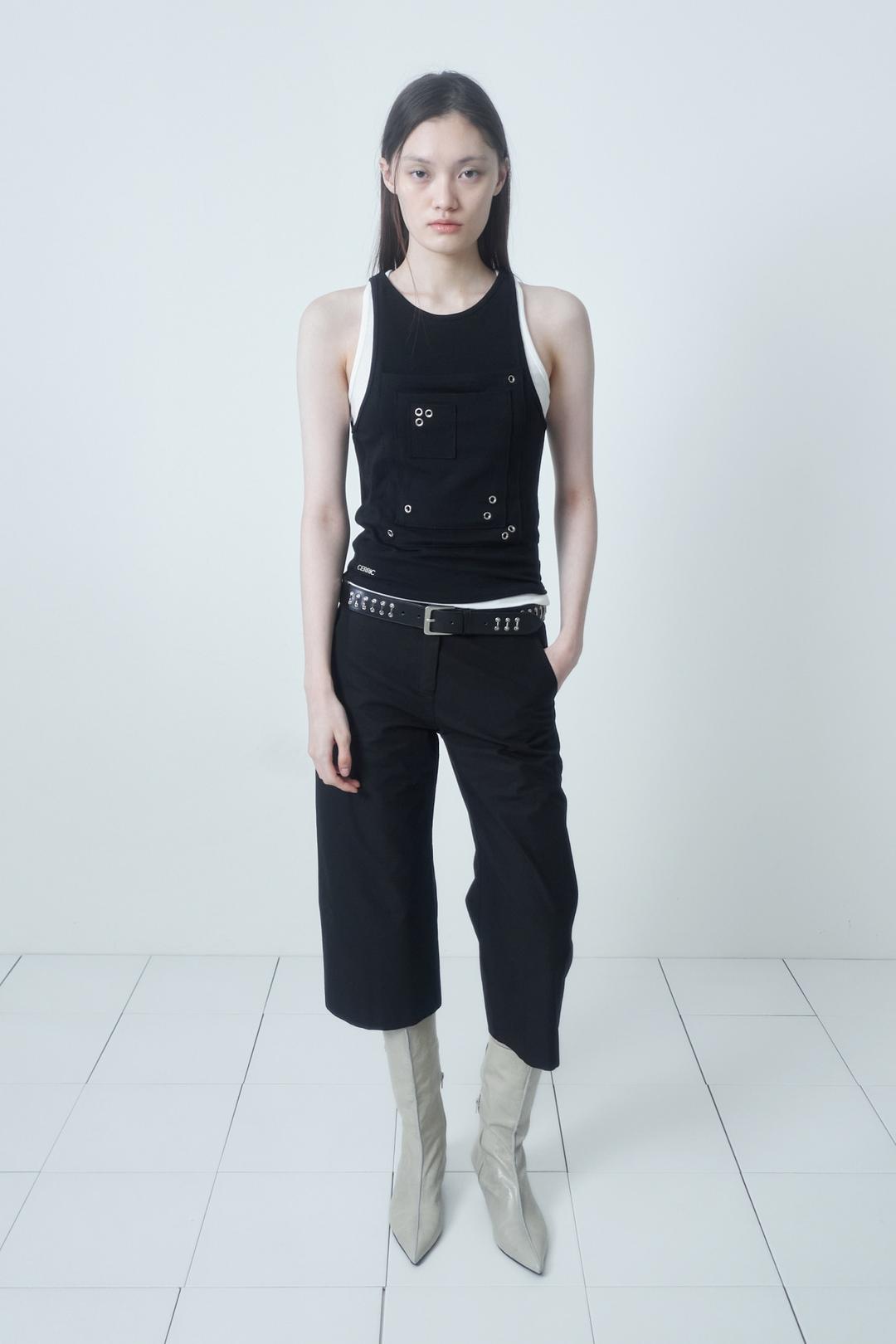 CAPRI COTTON PANTS / BLACK