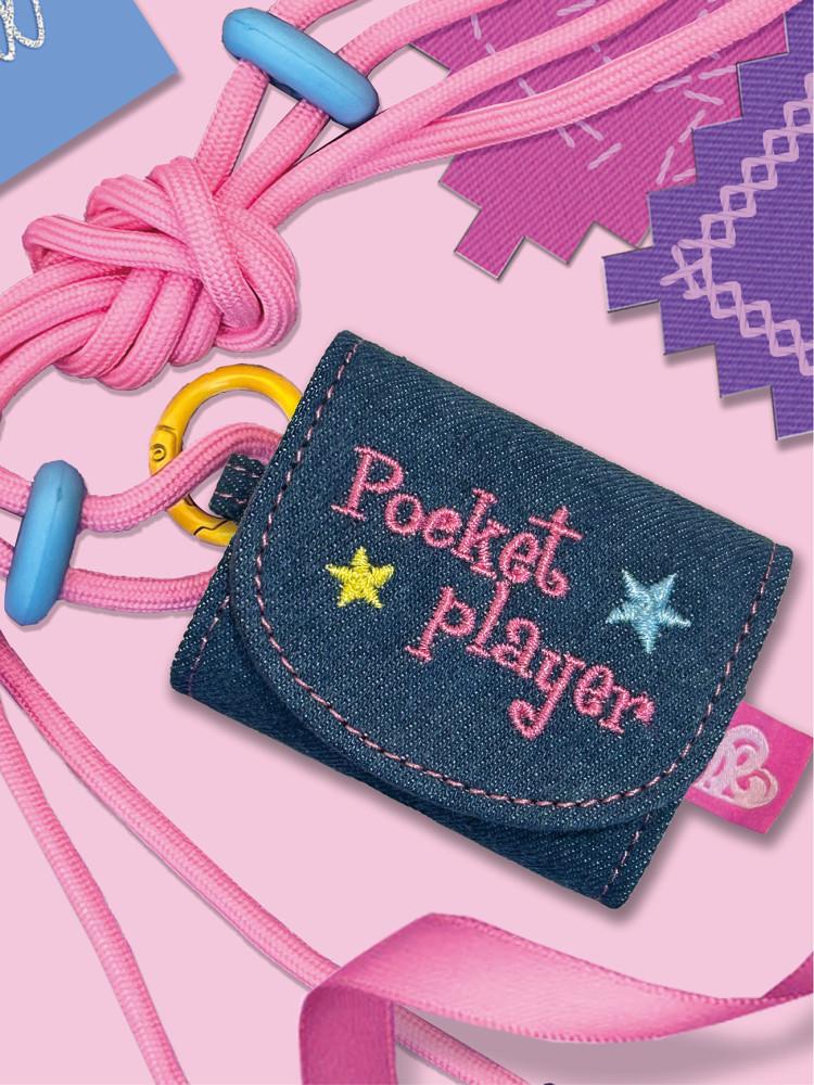 [ Rubbie's room ] y2k pocket player 데님 에어팟 케이스