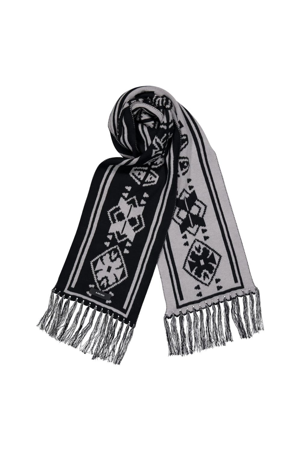 Western Jacquard Muffler (Black)