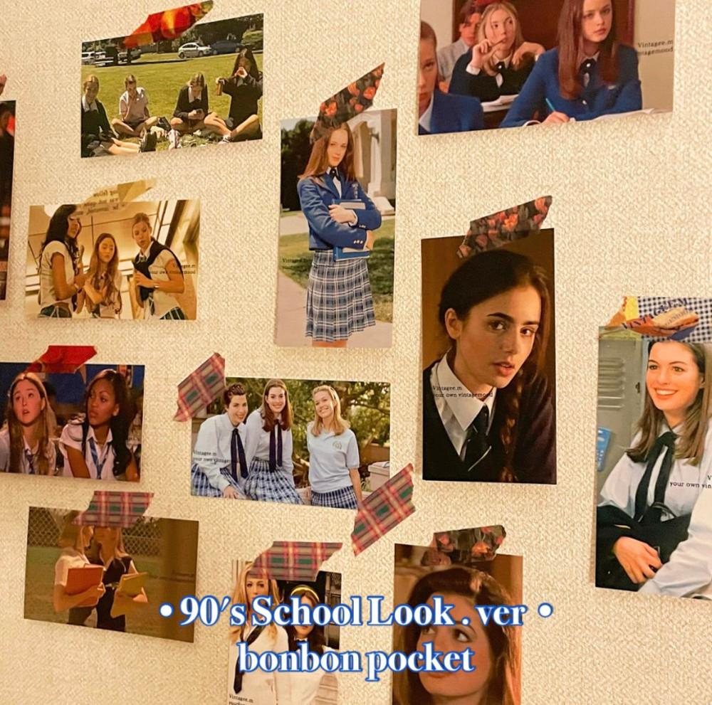 [빈티지엠] School look 봉봉포켓엽서 set