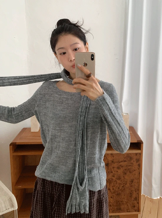 [여리핏] 메이즈 머플러 니트 (3 color), 울 7%