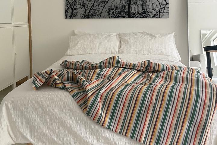 multi stripe blanket / green 스트라이프 블랭킷