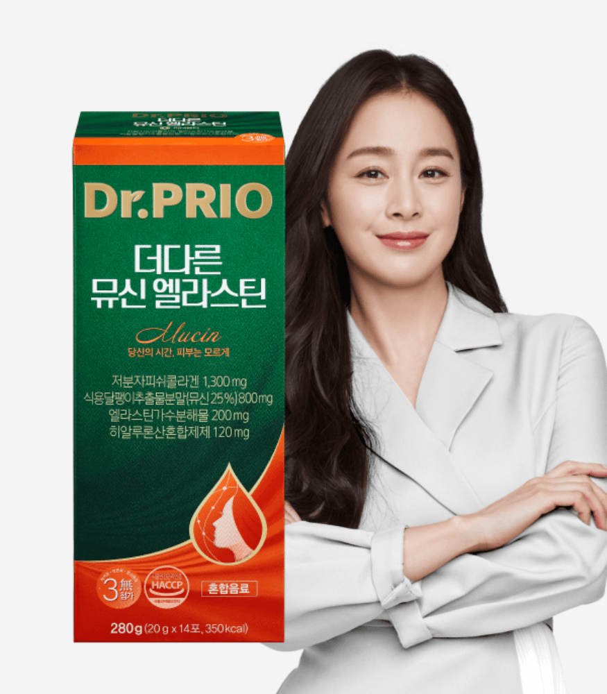 닥터프리오 김태희 뮤신 엘라스틴 200mg 20g X 14포 세븐베리맛 먹는 콜라겐