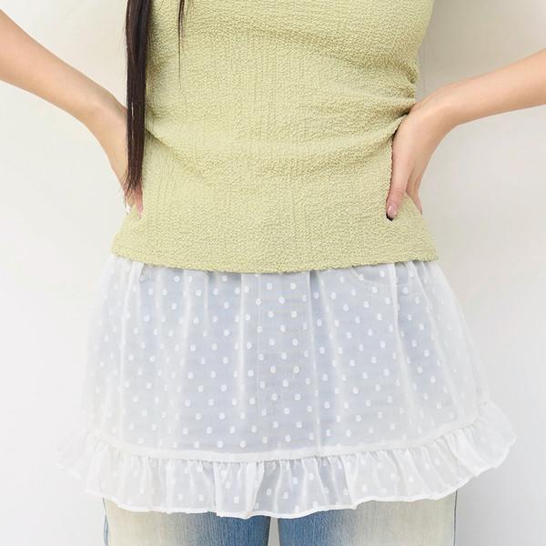 SMALL DOT LAYERED SKIRT (2COLOR)
