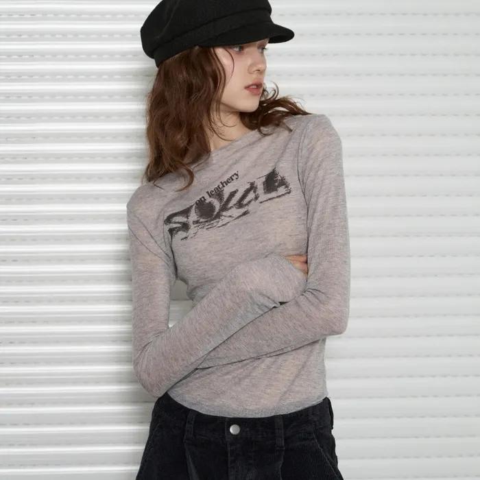 루즈핏 보트넥 롱슬리브 [MELANGE]