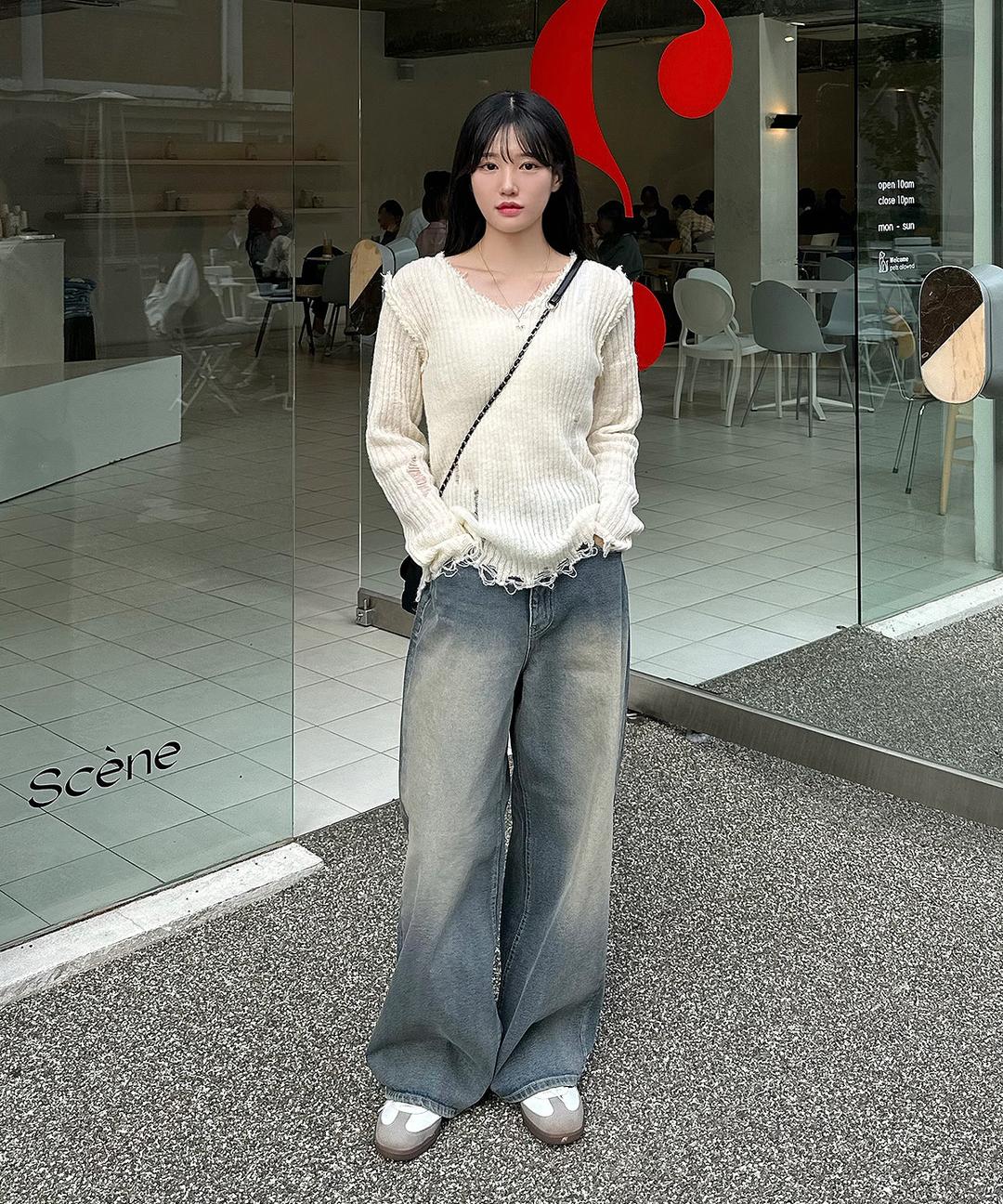 니즌 와이드 데님 팬츠