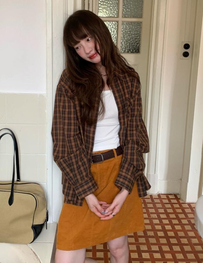 RAINY 코듀로이 하이웨이스트 숏 스커트 (3color)