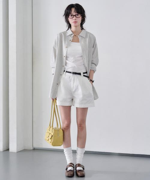 [W]2Pleats Shorts DCWPT016Ivory