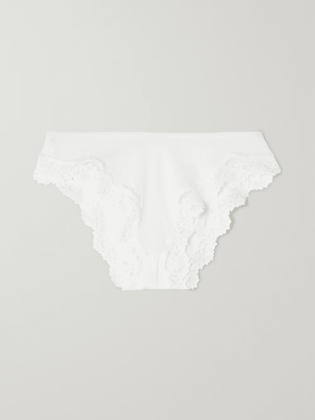 SKIMS Fits Everybody Cheeky Tanga lace-trimmed stretch briefs - Marble