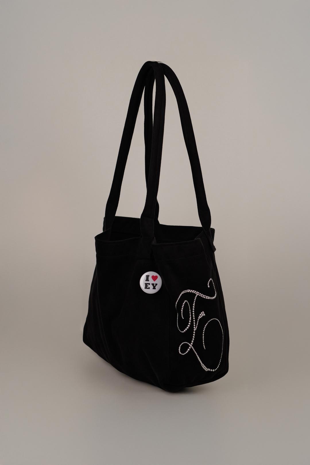 PONY SUEDE BAG (BLACK)