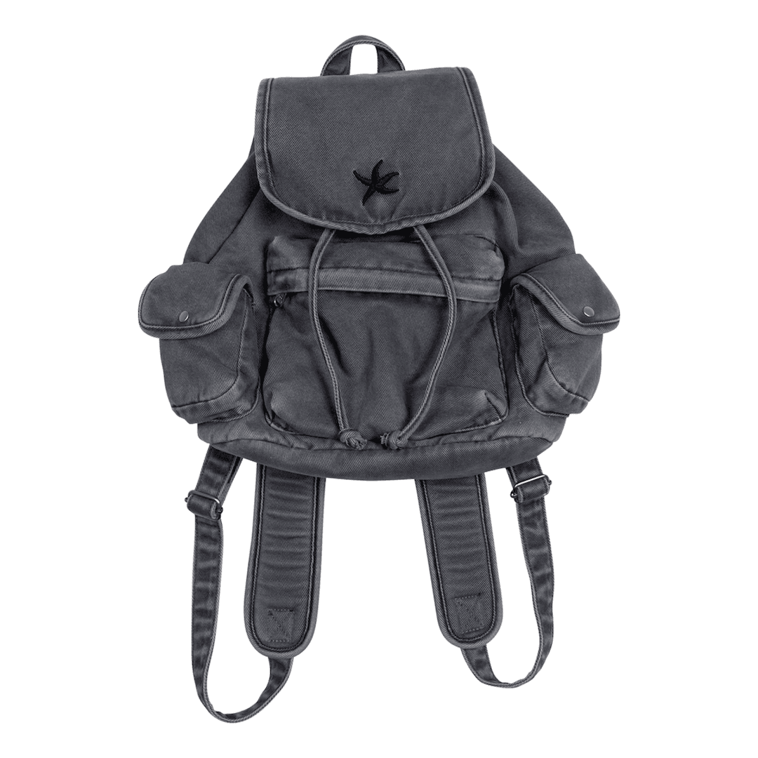 TCM starfish denim backpack (charcoal) (2/7 예약배송)
