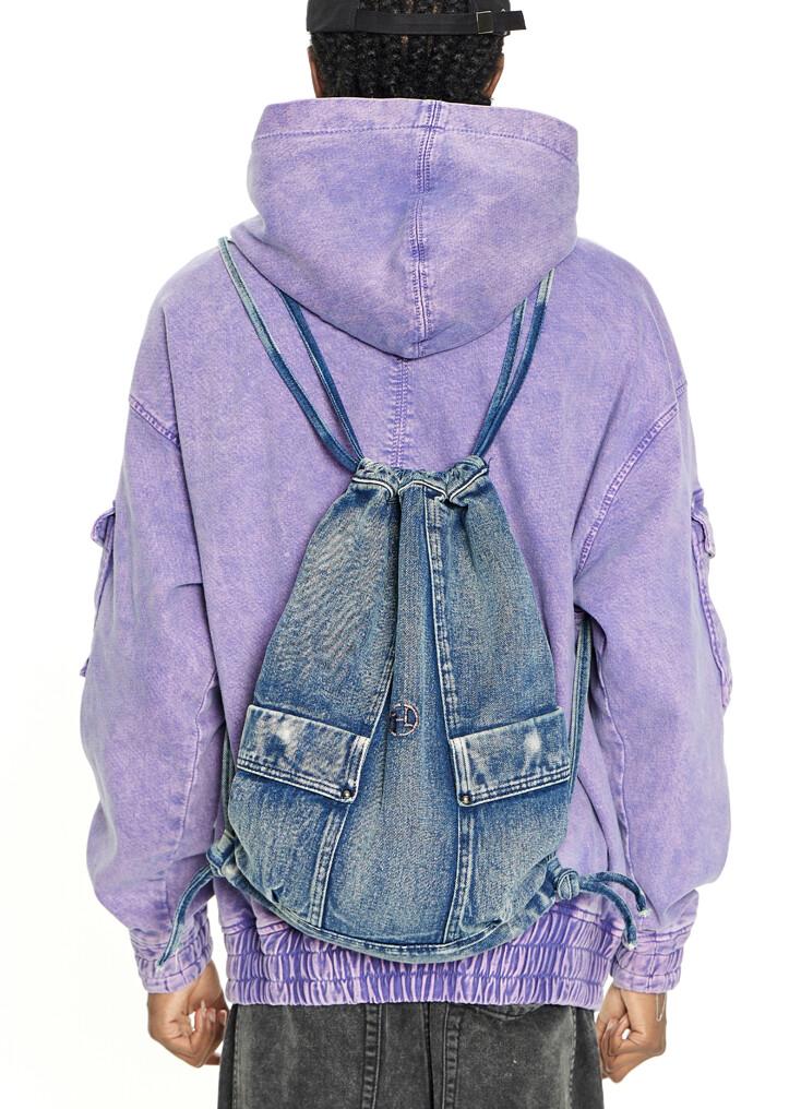 POCKET DENIM BAG BLUE