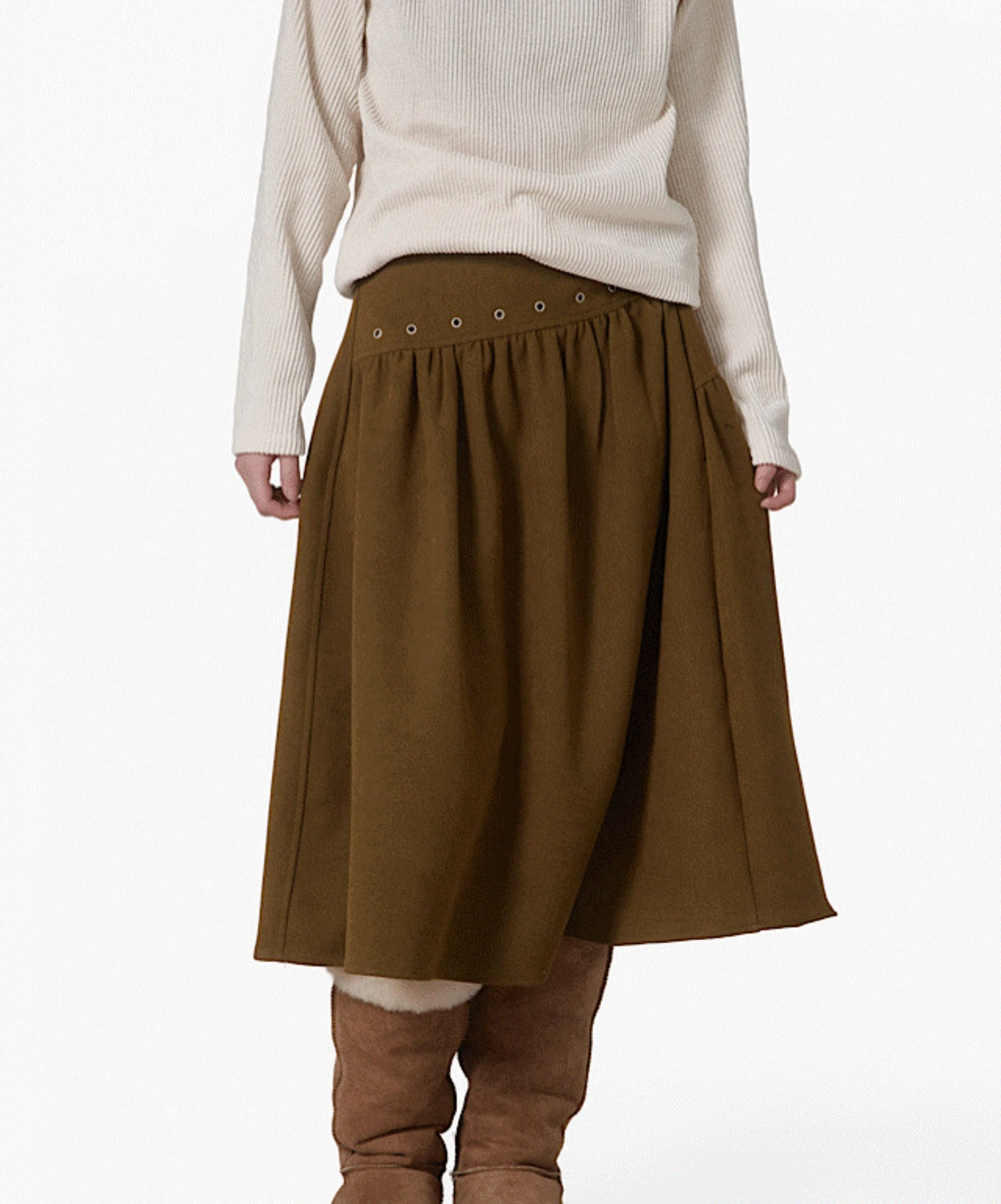 웨스턴 벨티 스커트(3cols)