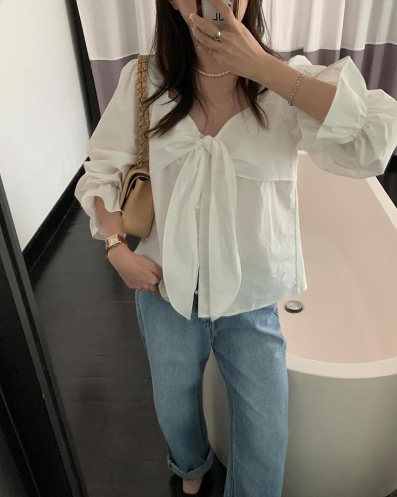 프리티영띵 마리 리본 블라우스 PYT 프영띵