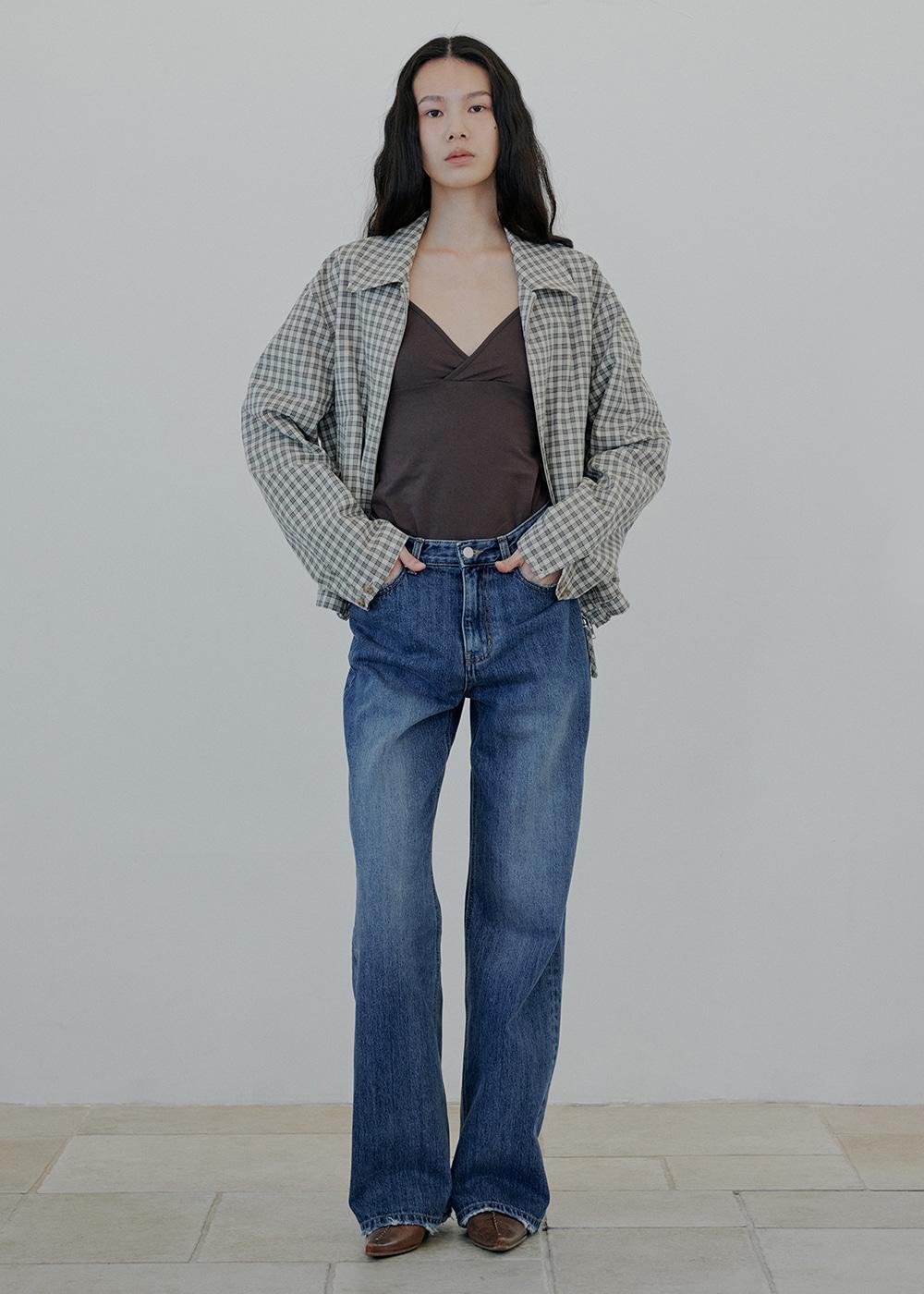 semi wide straight jeans_blue