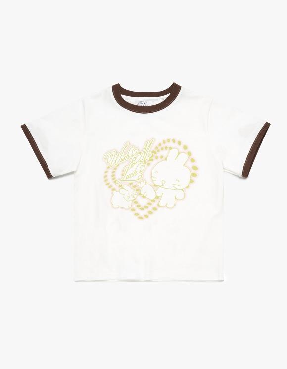 행운을 빌어줘 티 S/S Tee - Cream/Brown