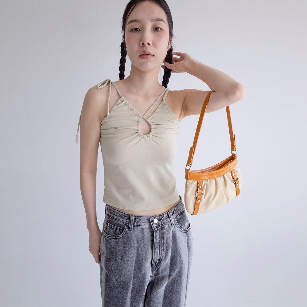 HARNESS BAG, BEIGE+CAMEL