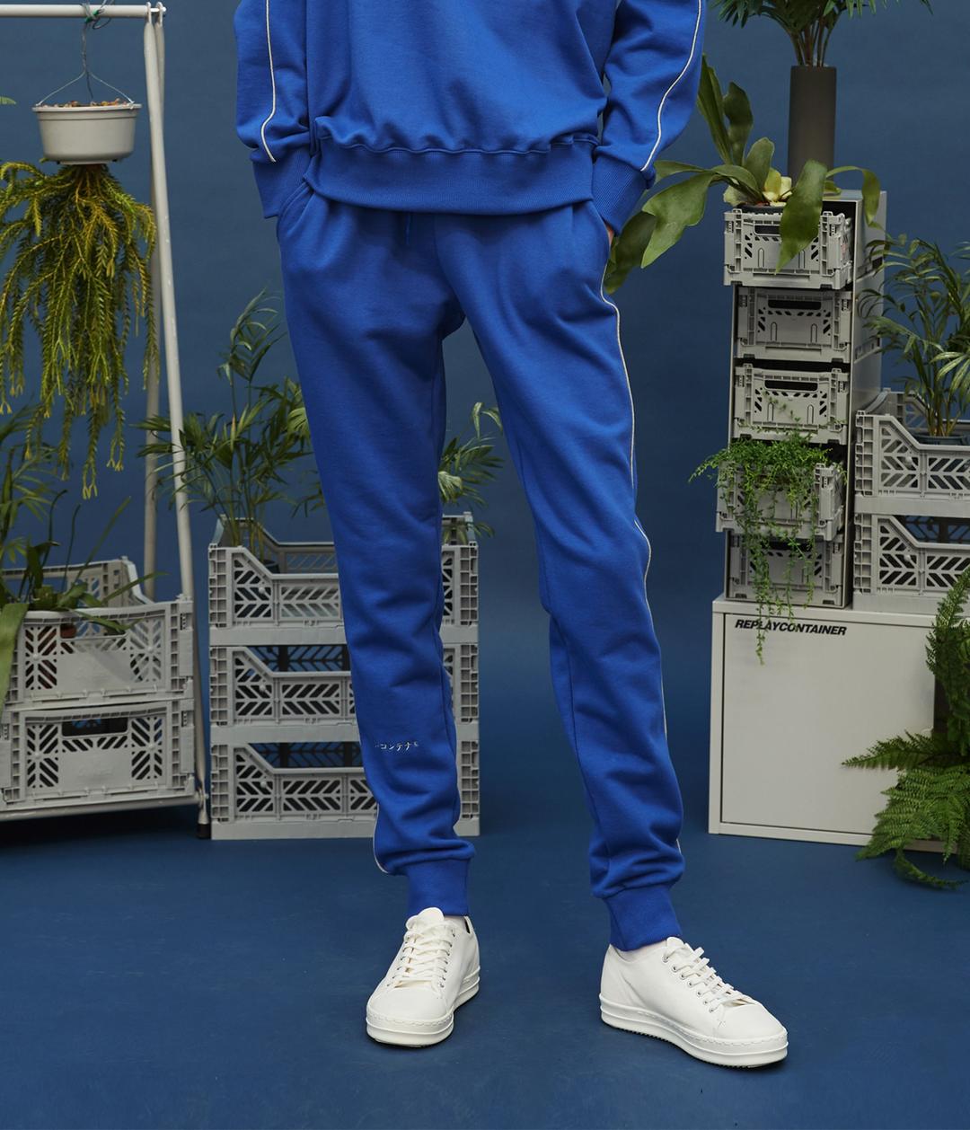 recon piping jogger pants (cobalt blue)