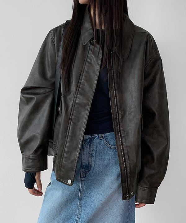 세크 레더 자켓(fw누빔버전 추가)