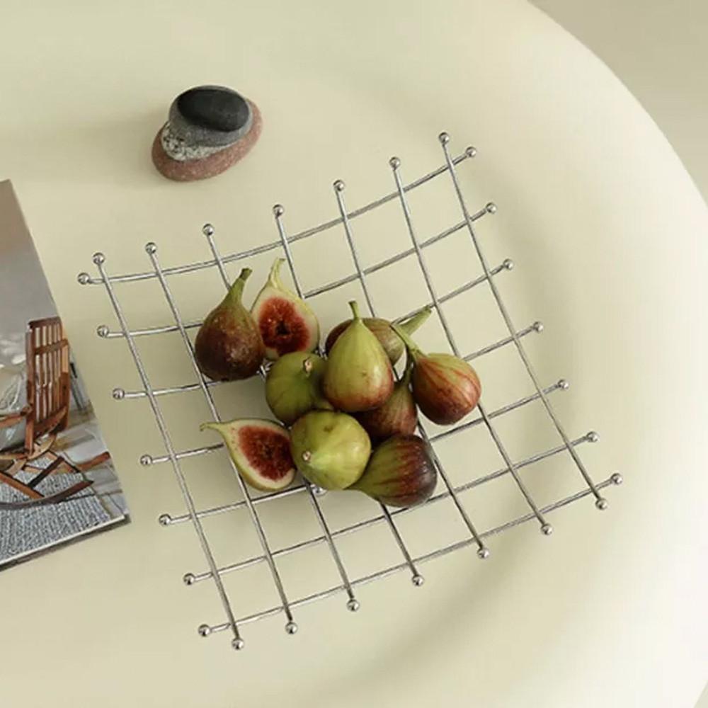 인테리어 디자인 스테인레스 철제과일바구니 간식바구니 과일소쿠리