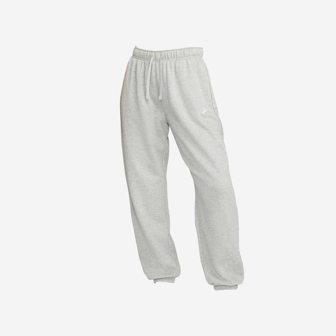 (W) Nike NSW Club Fleece Mid Rise Oversized Sweatpants Dark Grey Heather - US/EU