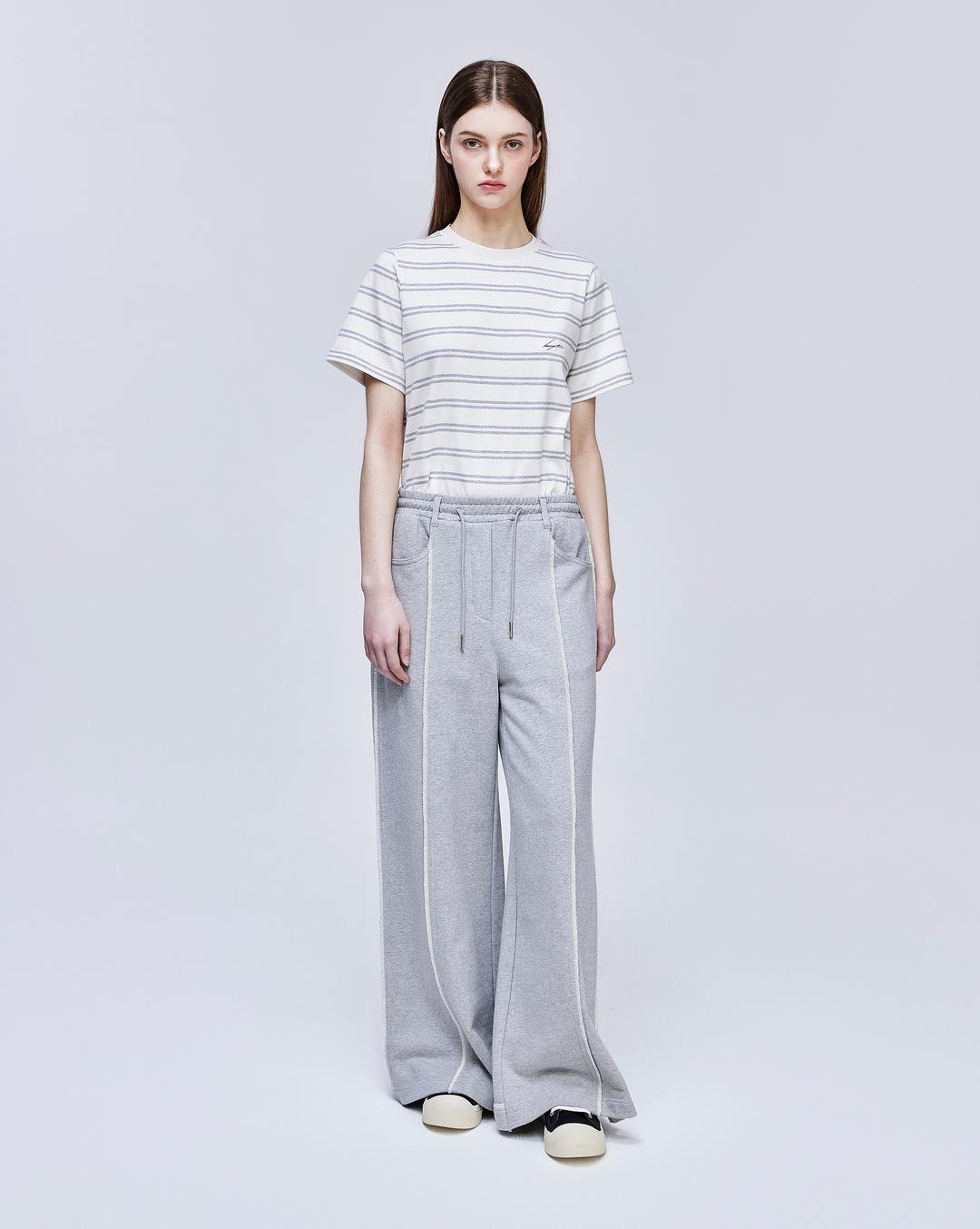 송지오 컬렉션 샤를로 파리 트레이닝 팬츠 멜란지 그레이