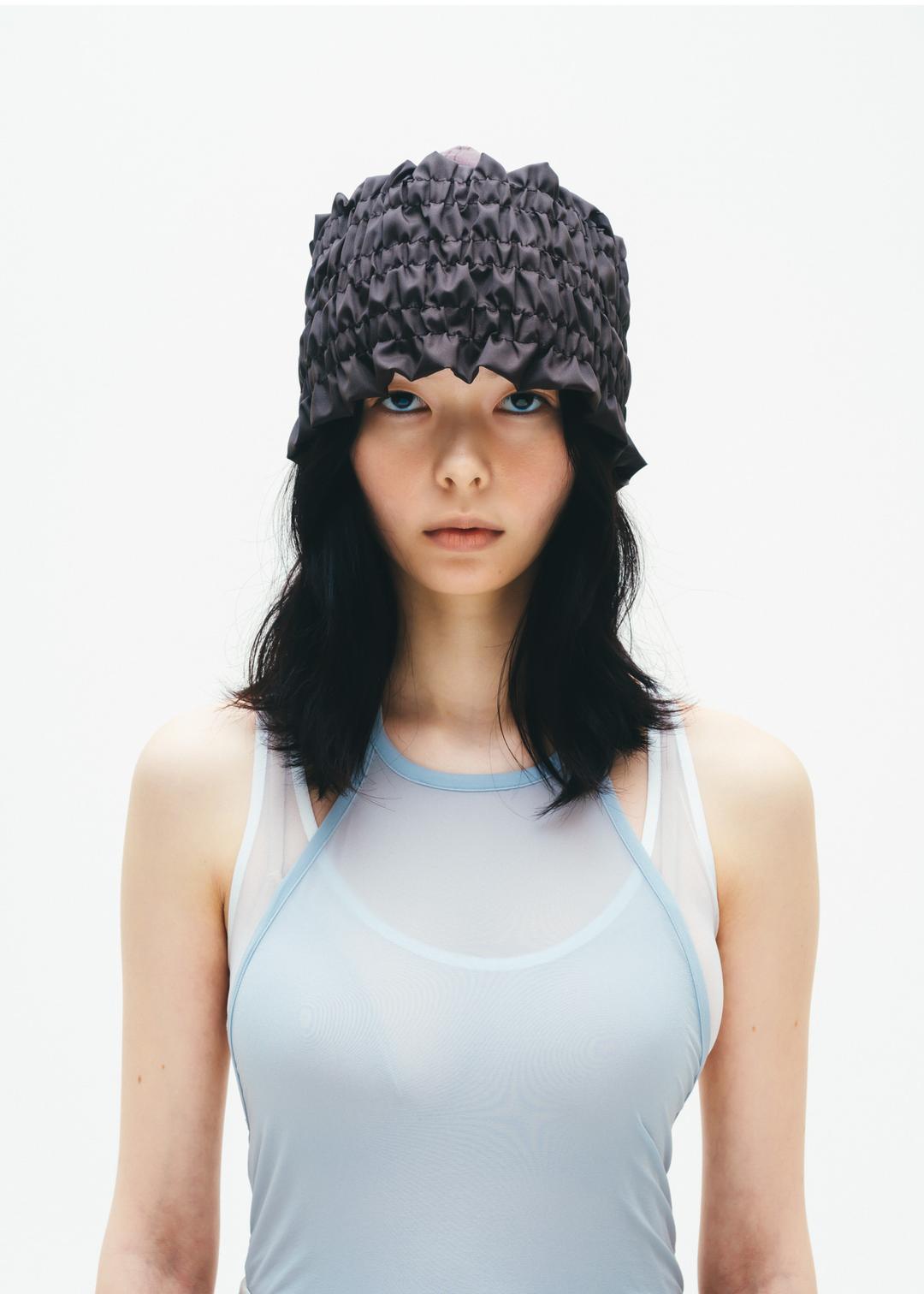Shirring Cloche - Brown