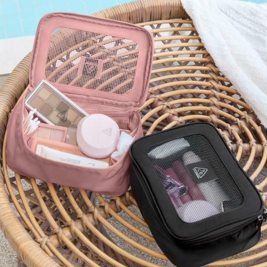 3CE 투 고 파우치(PINK BEIGE/BLACK)