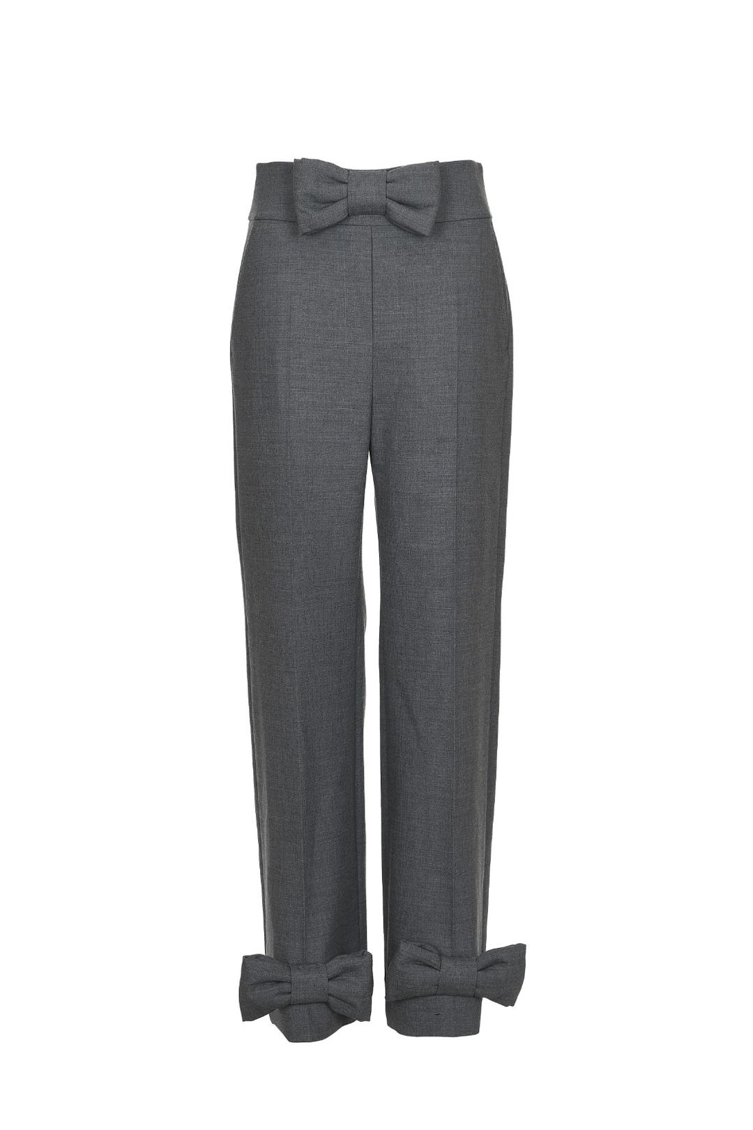 RE-EDITION 리본 디테일 울 팬츠