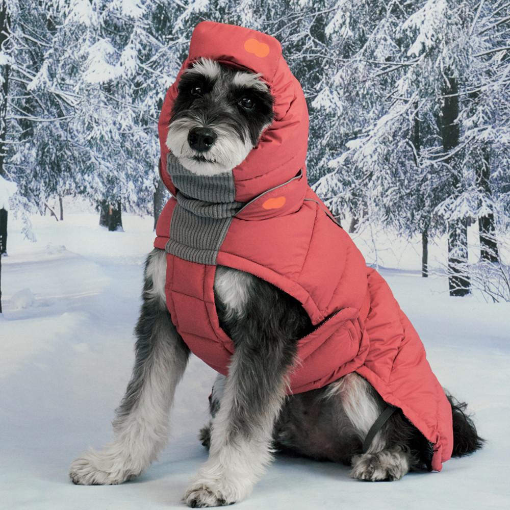 뮤니쿤트 써멀업 구스라이크 다운 패딩 카키S- 강아지 반려견 애견 겨울옷 경량 패딩조끼