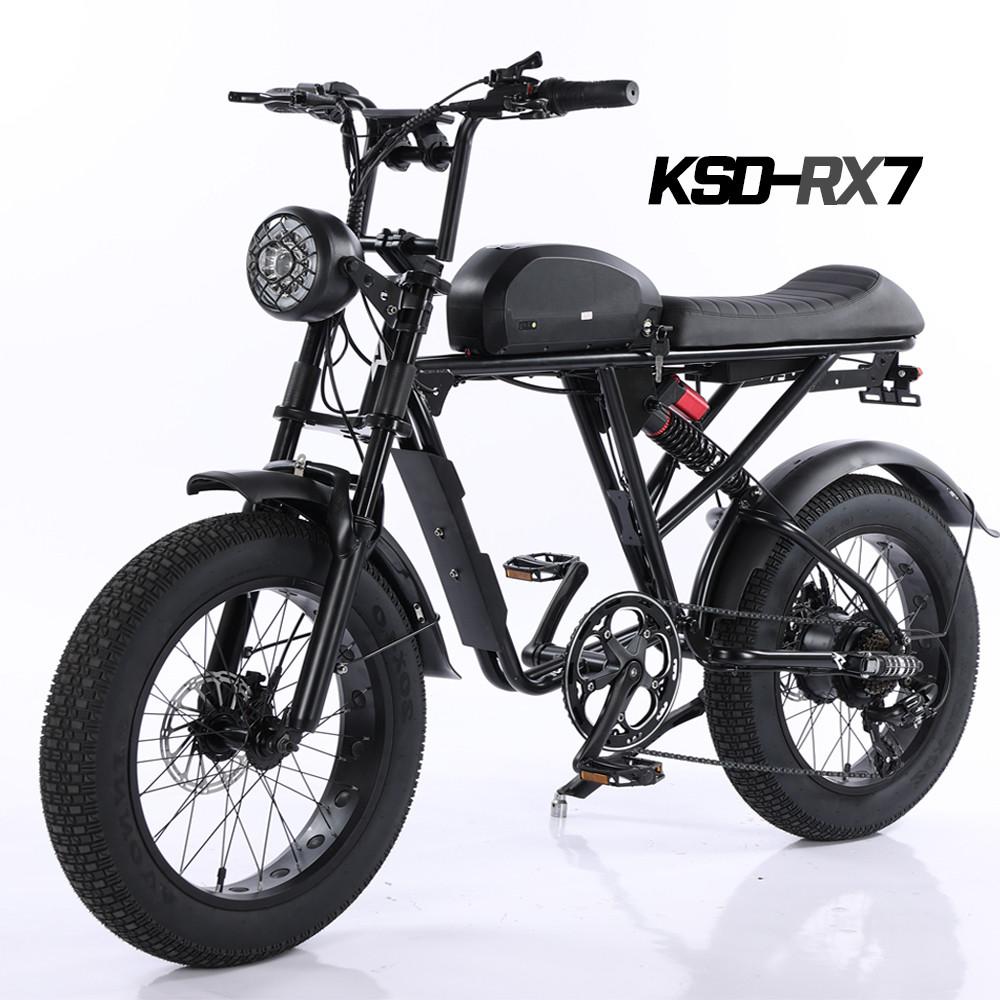 킥싸다KSD-RX7 48V1000W 전기자전거 로드자전거 팻바이크 레트로 자전거 자토바이