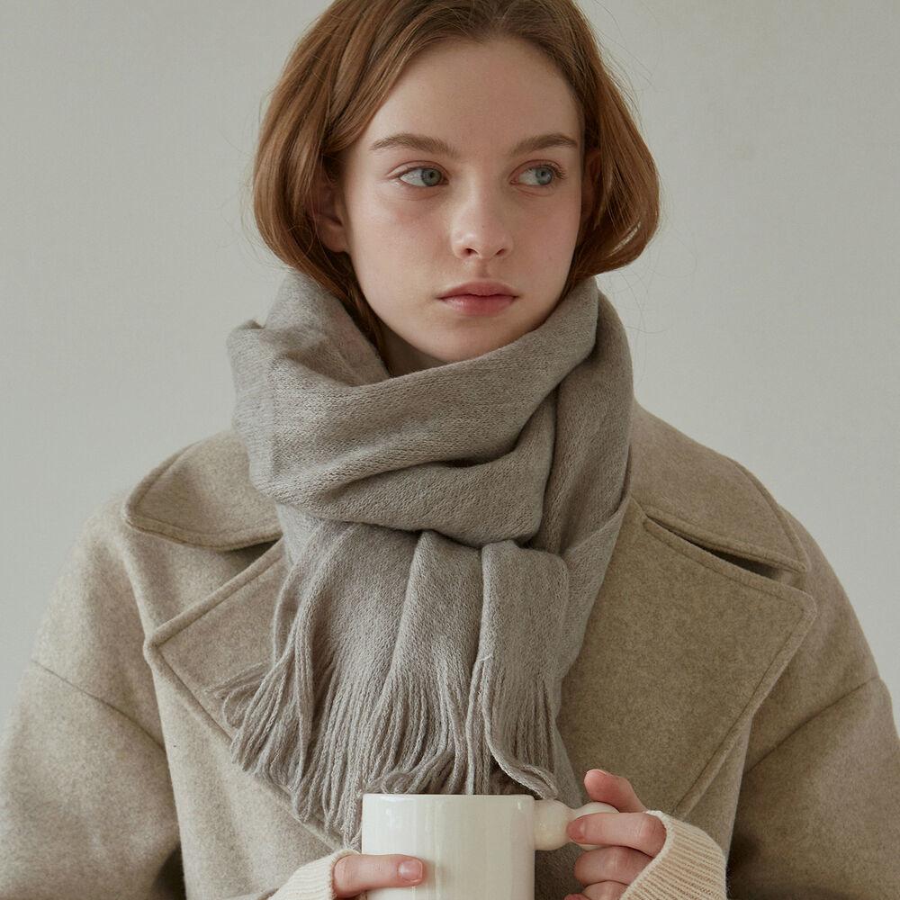PASTEL KNIT MUFFLER_GRAY