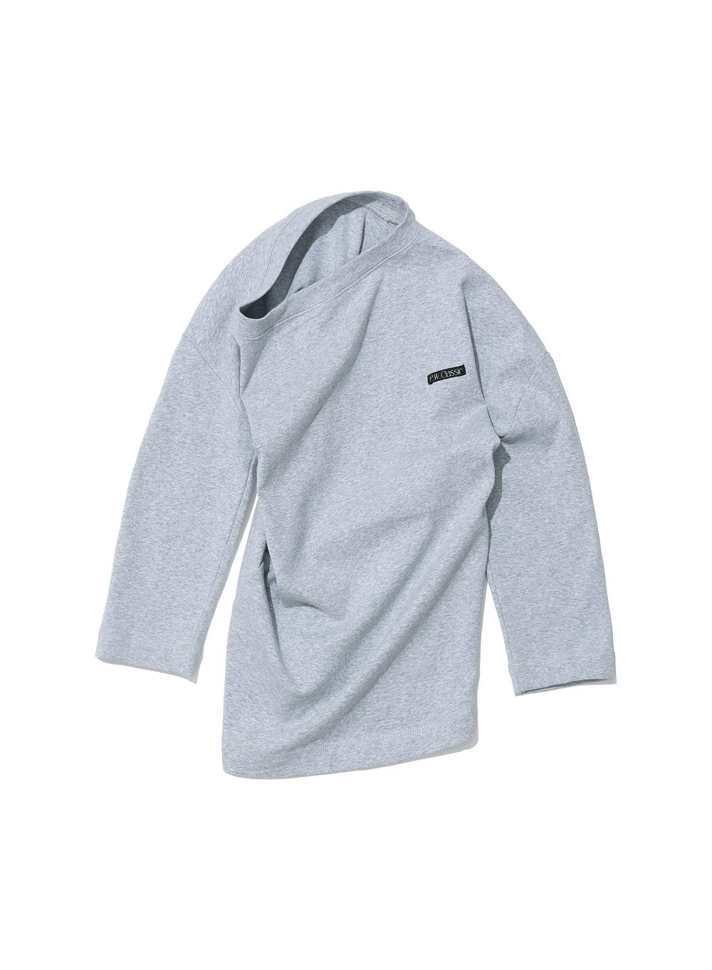 [WOMEN] PWC TWIST THREE-QUARTER SLEEVE TEE_MELANGE