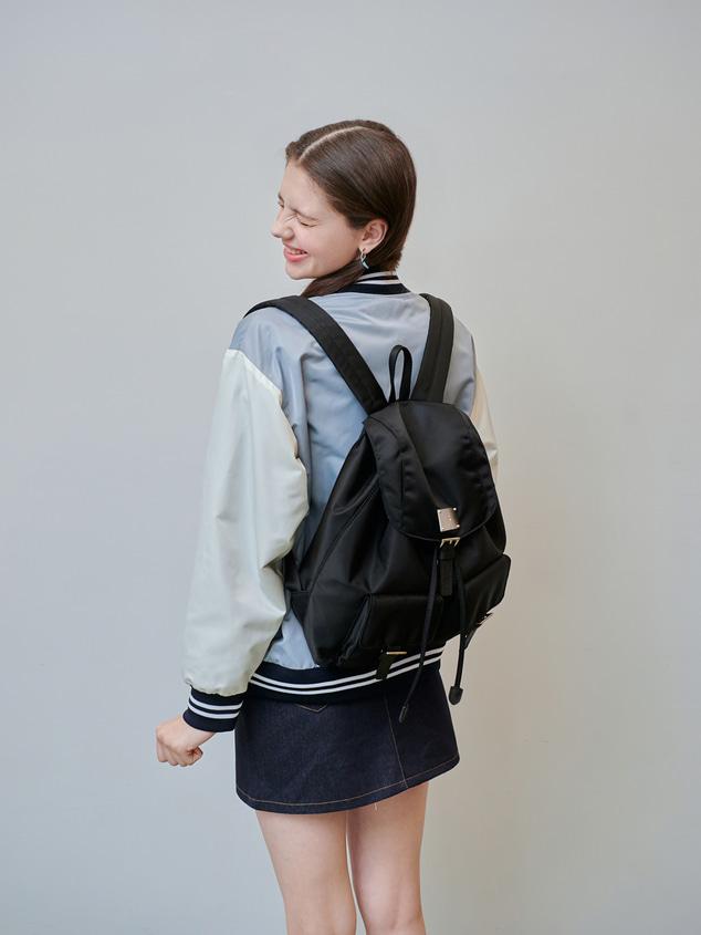 SYMBOL NYLON BACKPACK [BLACK]