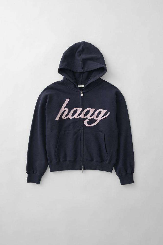2nd) a mix hoodie zip-up (navy)