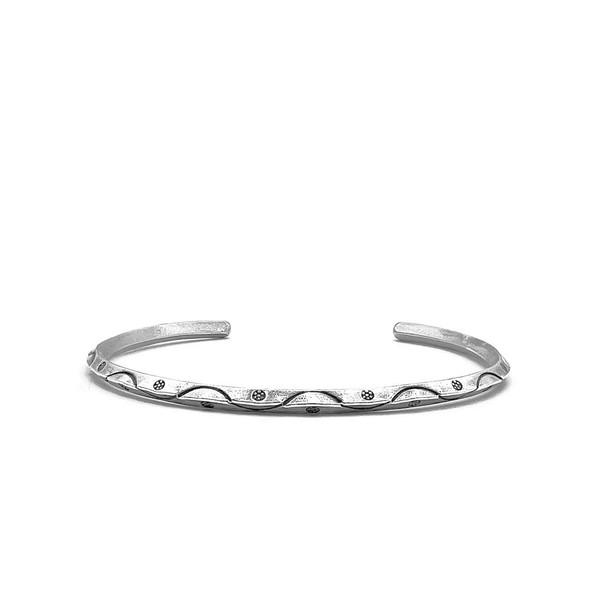 KAREN HILL TRIBE silver Multi Stamped Cuff Bracelet