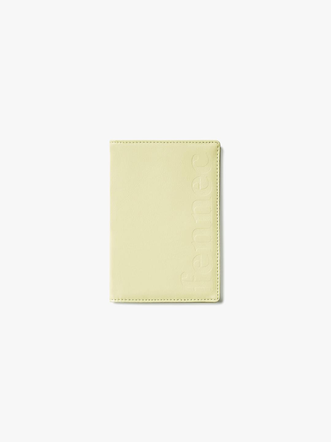 CRINKLE PASSPORT CASE - LEMON SORBET