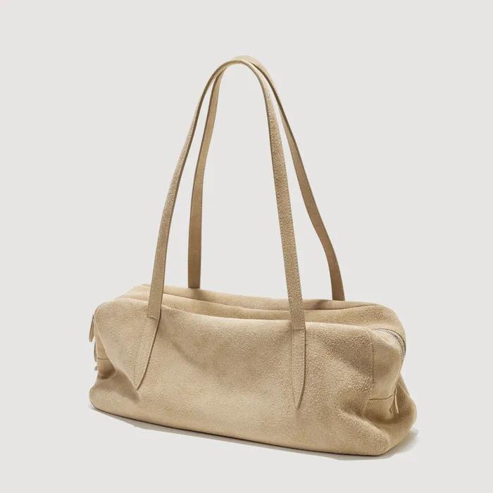 윌로 플루트백 Willo Flute Bag Suede Beige