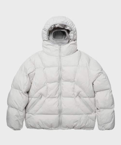 바라클라바 푸퍼 후드 패딩 [라이트 그레이]