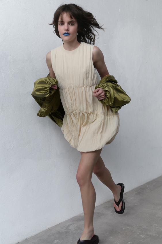 벌룬 셔링 원피스