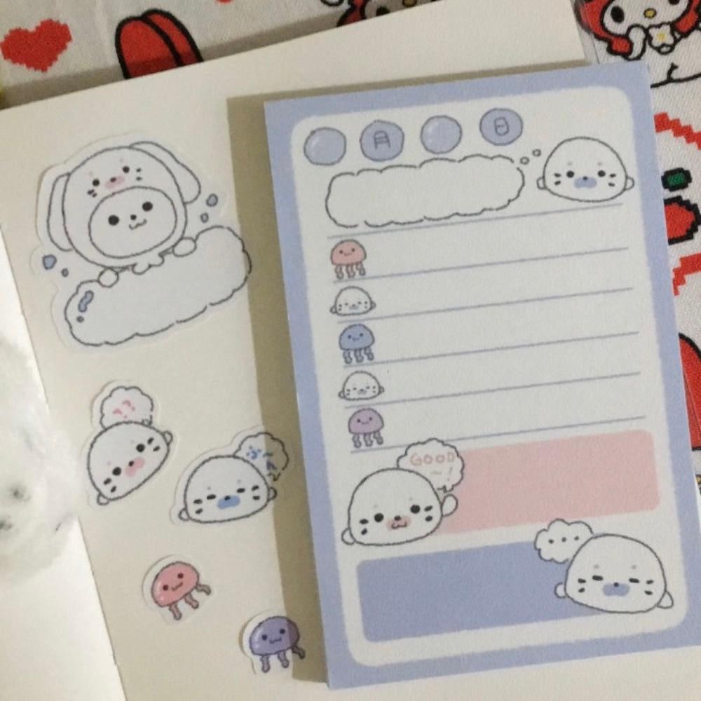 히나쿠우 물범 메모패드