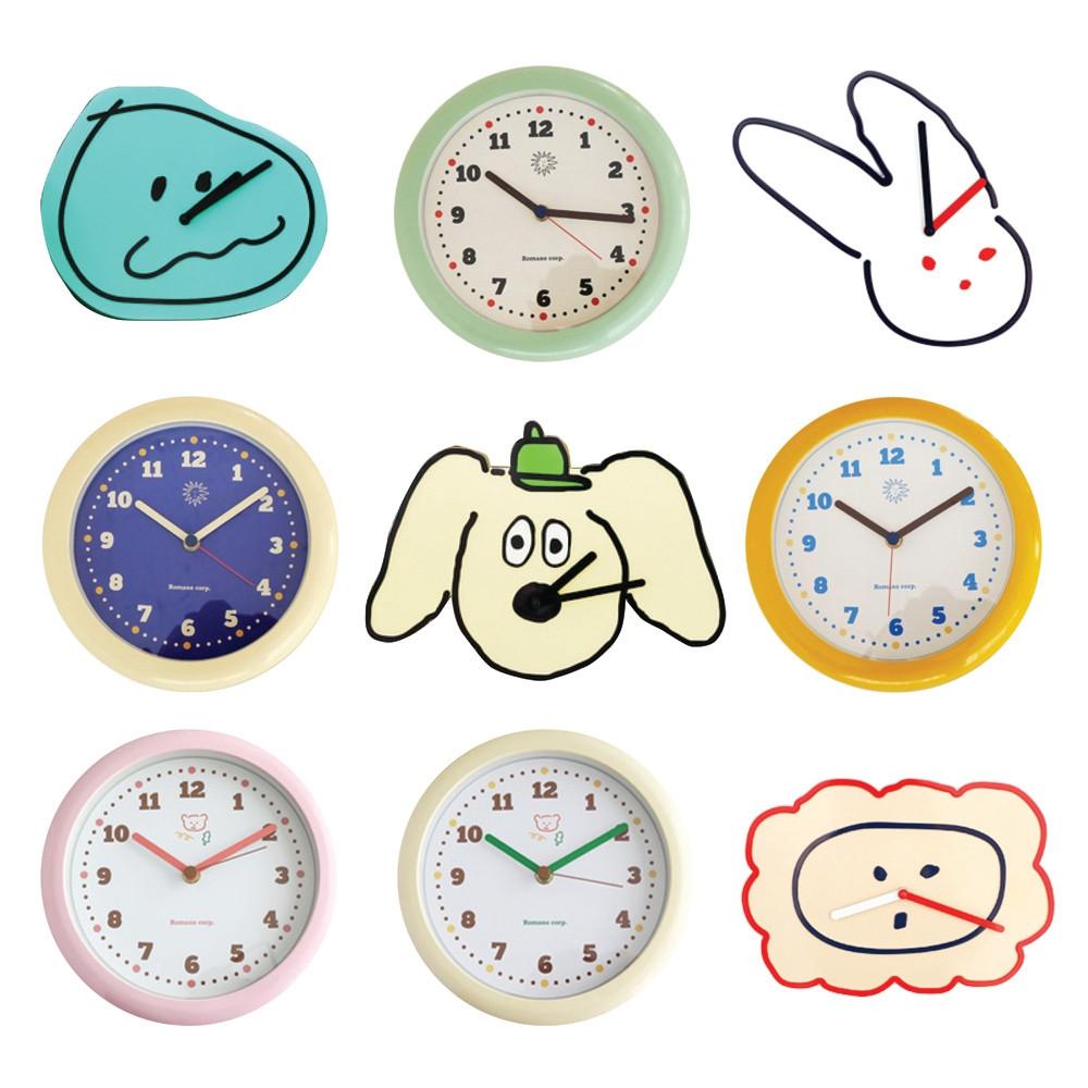 무소음 벽시계 로마네 귀여운 예쁜 아이방 인테리어 크리미