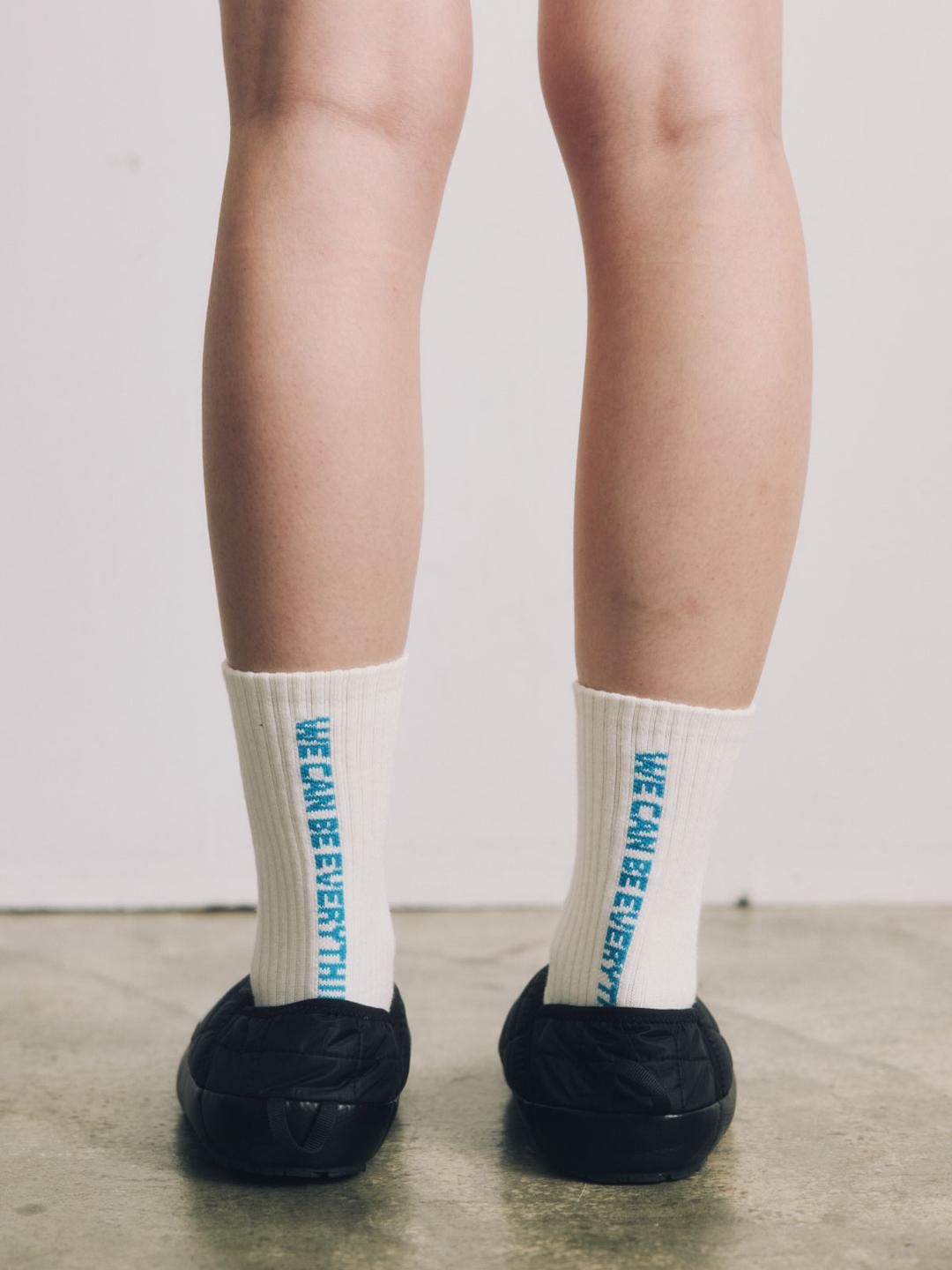 ivory euee crew socks