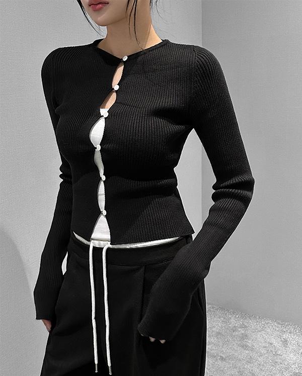 [2/10일 3차 입고]  칸느 골지 니트 가디건 (*2COLOR)