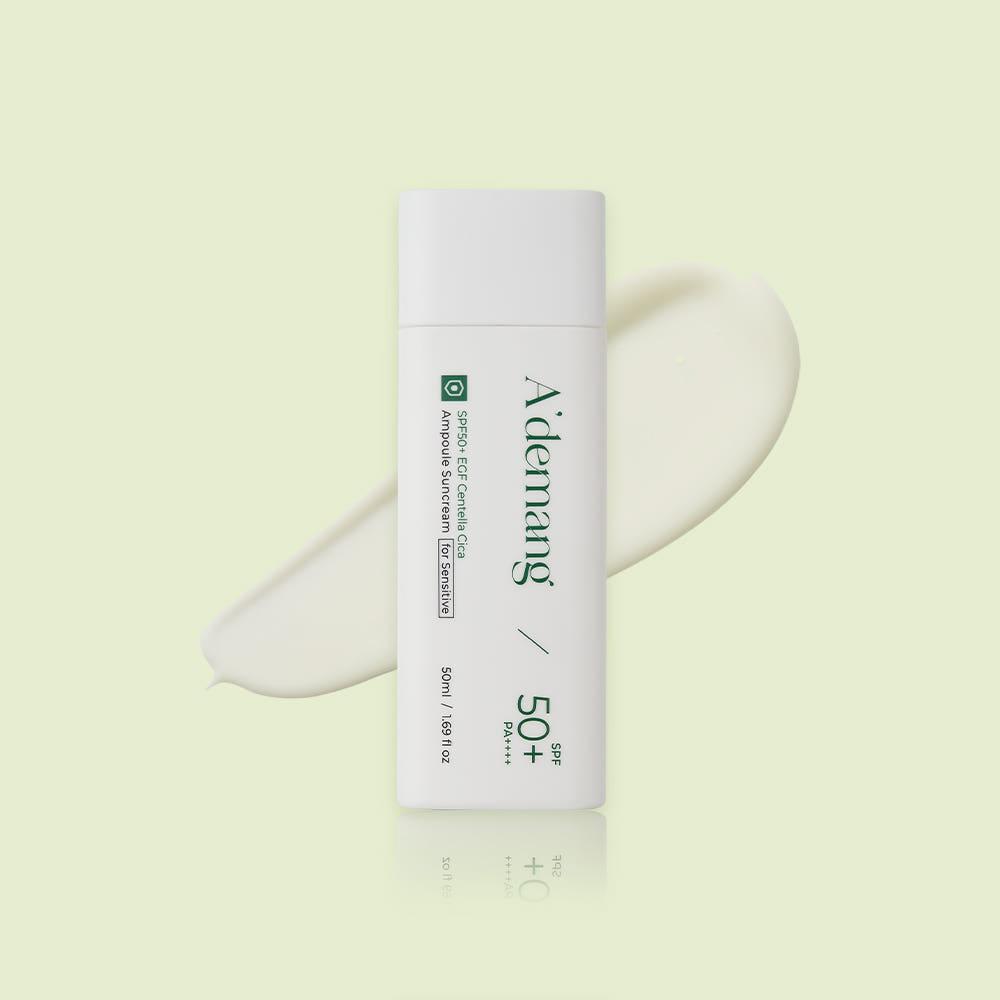 [재입고 완료!] 아드망 SPF50+ EGF 센텔라시카 앰플 선크림 포 센시티브 50ml