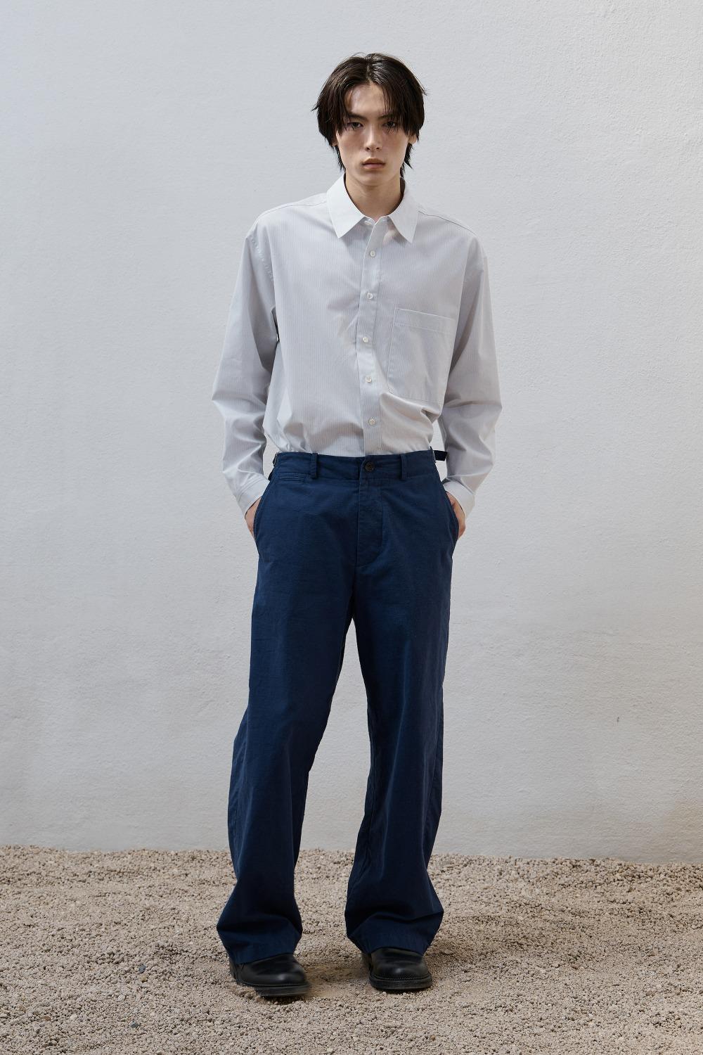 Washed Wide Chino Pants