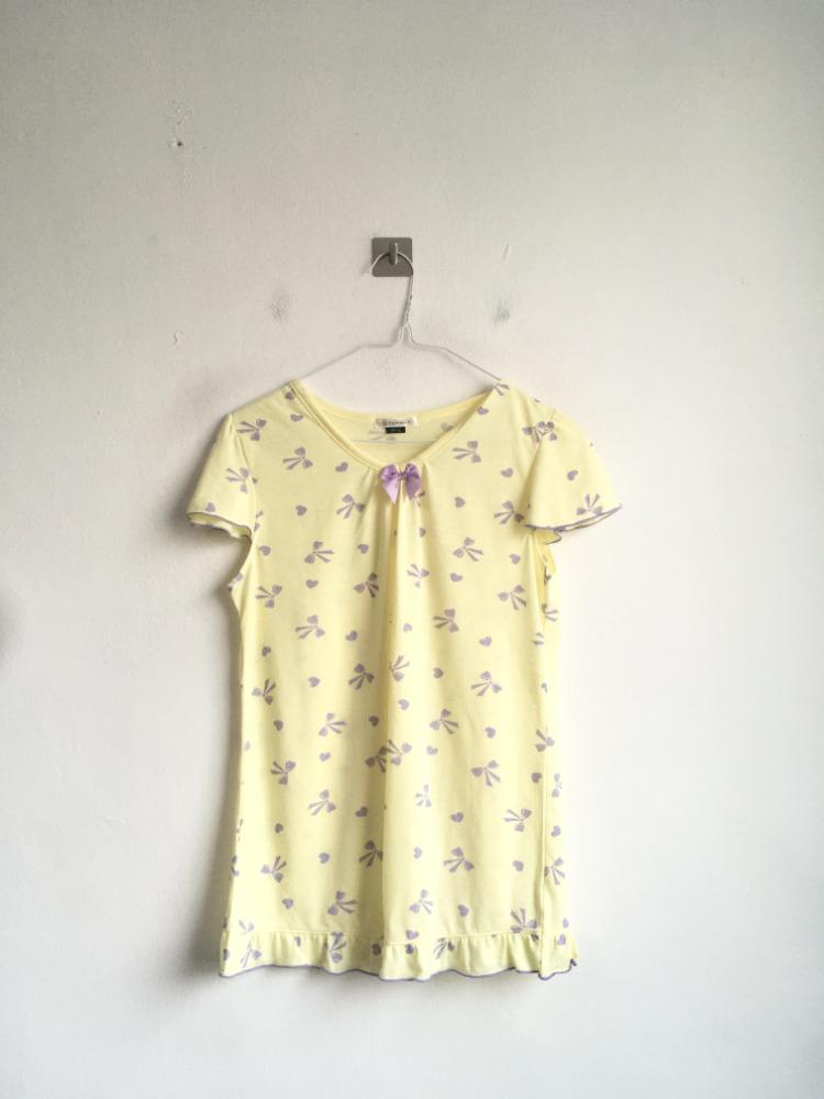 Jpn vintage Harajuku ribbon frill t shirt